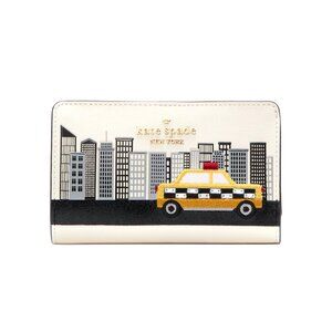 New Kate Spade NYC Big Apple Medium Wallet Meringue Multi